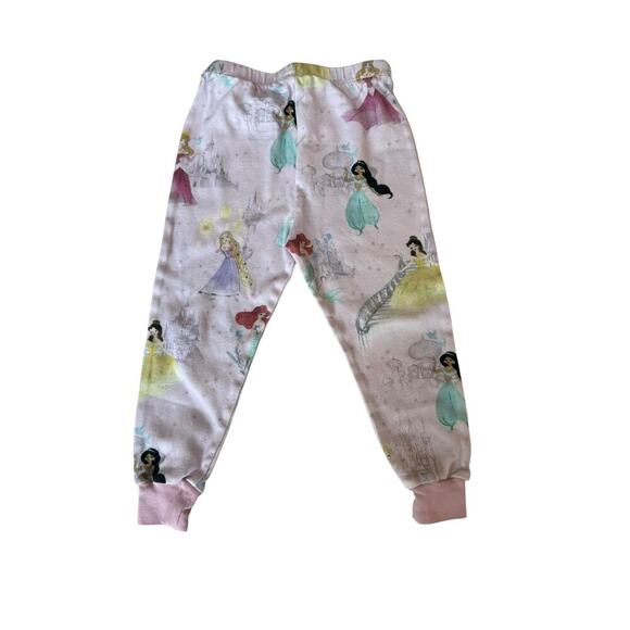 Pottery Barn Kids Pink Disney Princess Castles Organic Cotton Pajama Set Size 2T - Picture 8 of 10